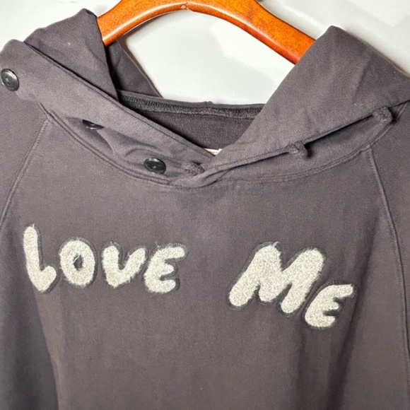Sandrine Rose x Free People French Terry Cloth Love Me Hoodie Gray Size S - NWT - Picture 5 of 15